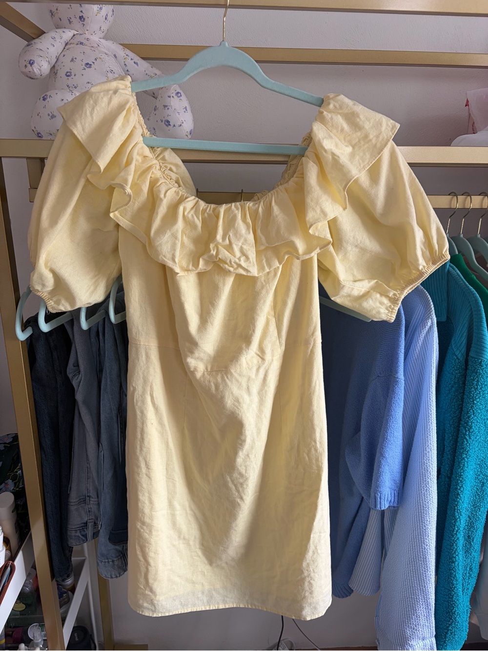 H&M butter yellow dress